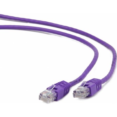 Gembird PP12-0.5M/V Patch RJ45, cat. 5e, UTP, 0.5m, fialový – Zboží Mobilmania