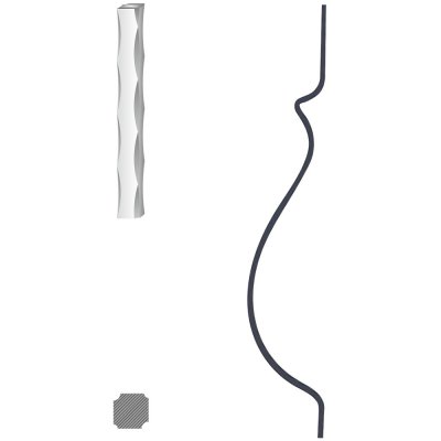 Kovoinox Tyč 12 x 12 mm, 900 x 160 mm – Hledejceny.cz