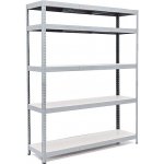 Trestles Regál RH 2000 x 1400 x 400 mm 5 polic černá – Zbozi.Blesk.cz