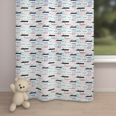 Biante Dětský bavlněný závěs Sandra SA-199 Autíčka a autobusy 150x140 cm – Hledejceny.cz