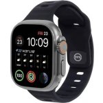 Mobile Origin Strap silikonový řemínek pro Apple Watch 49mm/45mm/44mm/42mm, černá AWS-01-BLK – Zboží Mobilmania