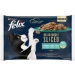 Felix Deliciously Sliced losos, tuňák, treska, platýs v želé 4 x 80 g – Zboží Mobilmania