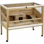 Kerbl 82725 Indoor Deluxe Klec pro malá zvířata dřevo 115 x 60 x 92,5 cm – Zboží Dáma