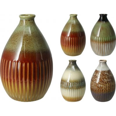 Koopman Váza porcelánová glazovaná se zúženým hrdlem, různé druhy, pr.15,5x26 cm – Hledejceny.cz