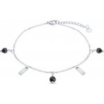 biju Řetízek na nohu s černými korálky 2002517-1 – Hledejceny.cz