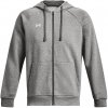 Pánská mikina Under Armour Rival Fleece FZ Hoodie šedá