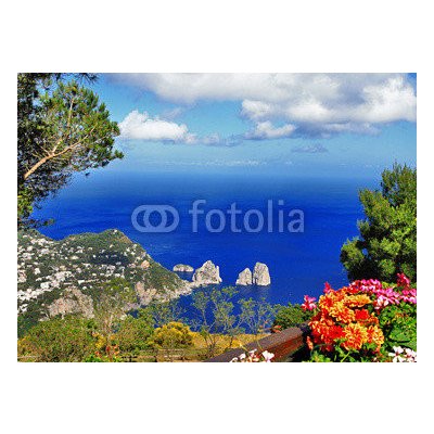 WEBLUX 50436807 Fototapeta plátno stunning Capri island ohromující ostrov Capri série Bella Italia rozměry 160 x 116 cm