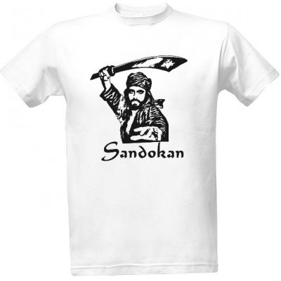 Tričko s potiskem Sandokan pánské Bílá