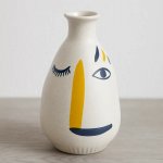 KARE - Bílá kameninová váza Art Face Colore, 23 cm – Hledejceny.cz