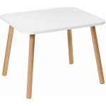 Seello Robustní bílý dětský stolek 50/60 cm Ideální skládací stolek na vyrábění a stolování. Design vhodný pro děti výška 47 cm pro pohodlné hraní