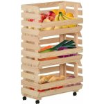 Servírovací stolek kolečka masivní borovice přírodní NoBi MADEIRA – Zboží Dáma