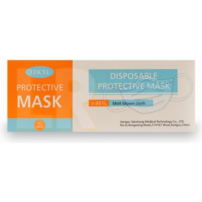 TEKYL rouška 3vrstvá modrá 50 ks – Zboží Dáma