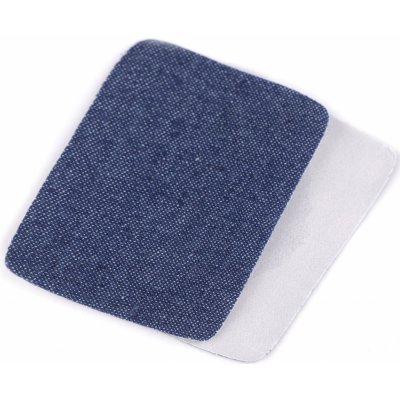 Stoklasa Klasická nažehlovací záplata modrá jeans RIFLOVÁ, textilní bavlněná 740371/5, jednobarevná modrá legie, 5,3x7,9cm, 10 kusů v balení – Sleviste.cz