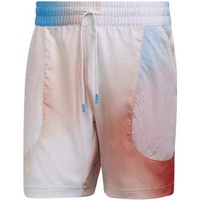 adidas Melbourne Print shorts M white/vivid red/sky rush