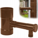 Bradas Lapač Sběrač dešťové vody s ventilem 100 mm hnědý – Sleviste.cz