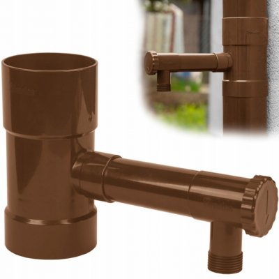 Bradas Lapač Sběrač dešťové vody s ventilem 100 mm hnědý – Sleviste.cz
