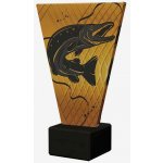 Designová skleněná trofej Rybaření Výška: 20,5 cm Průměr: 1 cm – Hledejceny.cz