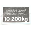 Blatník, podběh, bočnice k vozům Štítek- hmotnost přívěsu 10200kg 59116683