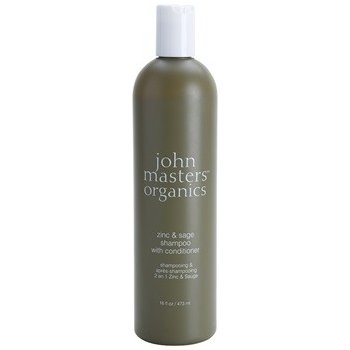 John Masters Organics Zinc & Sage šampon a kondicionér 2v1 pro podrážděnou pokožku hlavy 473 ml