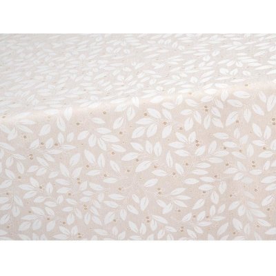 SCANquilt ubrus NATURA LUREX lístky naturzlatá 120x150 cm – Sleviste.cz