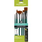 Sada 8 ks kulatých a plochých štětců + vějíř Pébéo – Zboží Dáma