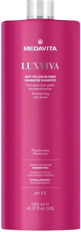 Medavita Luxviva Shampoo Acid pro barvené vlasy s filtry 1250 ml
