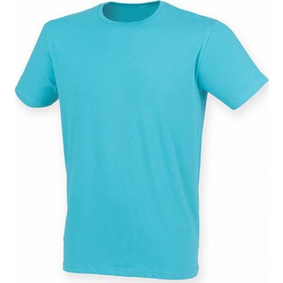 SF Men Prodloužené strečové triko Skin Fit s elastanem 165 g/m modrá azurová