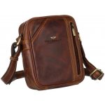 Pánská kožená crossbody taška hnědá GT229 – Zboží Mobilmania