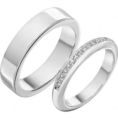 Tiami Snubní prsteny s diamanty Concordia Bílé zlato na míru RCSW2305