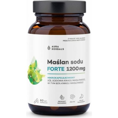 Aura Herbals Butyrát sodný Forte 600 mg 60 kapslí – Hledejceny.cz
