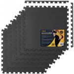 Neo-Sport 192401 Pěnová fitness podložka puzzle 180 x 120 6 ks černá – Zboží Mobilmania