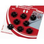 Kovové patentky / stiskací knoflíky Varianta: 4/12 mm 4 černá, Balení: 1 karta – Zboží Dáma