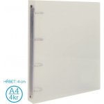 LUMA Pořadač A4 40 mm 4 kroužkový transpa – Zboží Živě