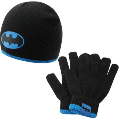 dětský set čepice + rukavice Batman black/blue