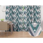 Biante Sametový závěs Tamara TMR-026 Zeleno-šedý designový cik-cak 145x190 cm – Hledejceny.cz