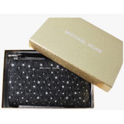 Michael Kors Adele Smartphone peněženka černá s hvězdičkami monogram v dárkovém balení