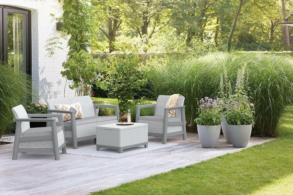 Keter SCANDI LINEA SET Ash grey/Storm grey