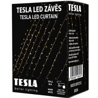 TESLA lighting Tesla - dekorativní závěs, 2700K, 120LED, 1m x 2m + 3m kabel, 230V, IP44 – Hledejceny.cz