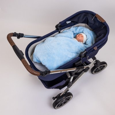 Tulimese Zavinovací beránková deka světle modrá – Zboží Mobilmania