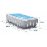 Intex Prism Frame Rectangular 400 x 200 x 100 cm 26788 – Zboží Dáma