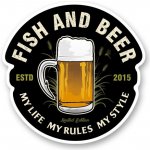 4ANGLERSDESIGN Samolepka 102 Fish And Beer – Zboží Mobilmania
