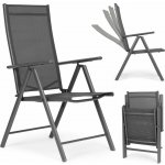 MultiGarden WR1652-1-4 Skládací ocelová zahradní židle s nastavitelným opěradlem, šedá, – Hledejceny.cz