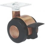 Walteco Designové nábytkové kolečko, průměr 40 mm otočné s destičkou, brzda, nosnost 40 kg 2839 – Hledejceny.cz