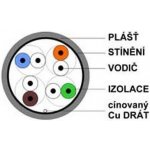 Datacom 1200 FTP drát CAT5E PVC,Eca, 305m, šedý – Zboží Mobilmania