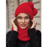Fashionweek dámský zimní set čepice + šála komin NB1027 Červená – Hledejceny.cz