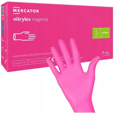 Mercator Nitrylex magenta nepudrované 100 ks – Zboží Dáma