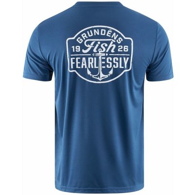 Grundéns UV Triko Fish Fearlessly SS Tech Tee Blue Abyss – Zboží Mobilmania