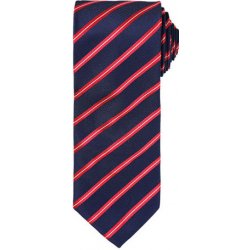 Premier Workwear Sportovní pruhovaná kravata PR784 Navy