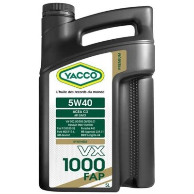Yacco VX 1000 FAP 5W-40 *5l