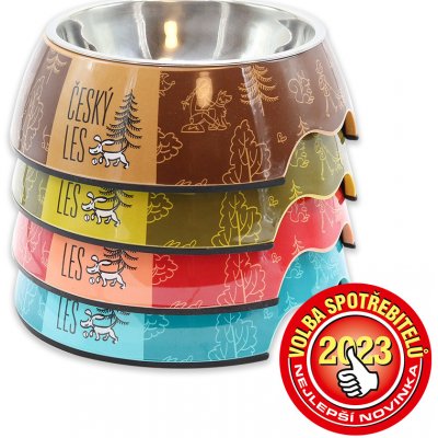 Akinu ČESKÝ LES melaminová miska s nerez vložkou M 800 ml – Sleviste.cz